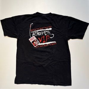 AEROSMITH Tour T-shirt Men’s Large Rockin' The Joint VIP Access Cygnus Black